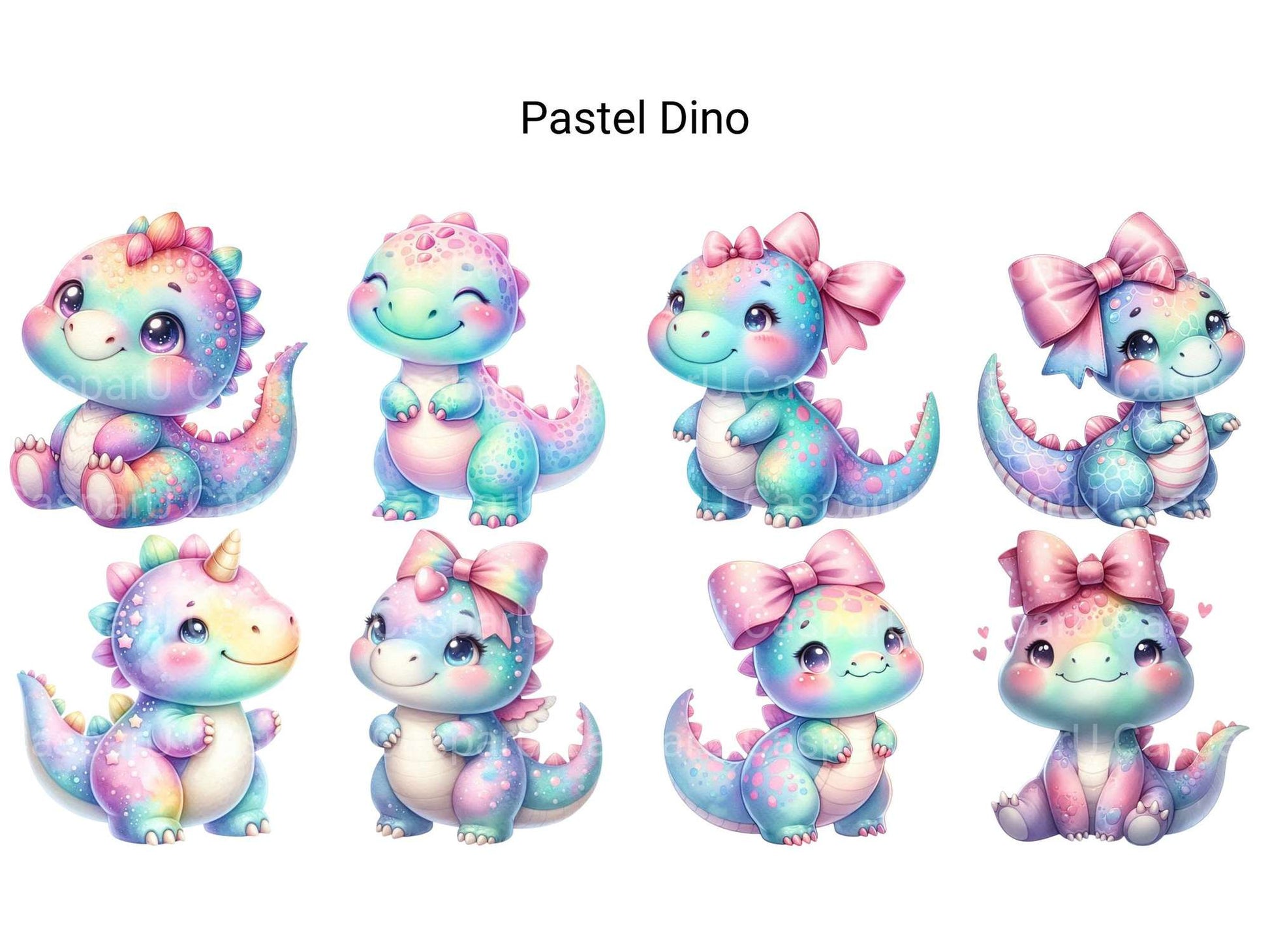 Pastel Dinosaur - CraftNest - Digital Crafting and Art