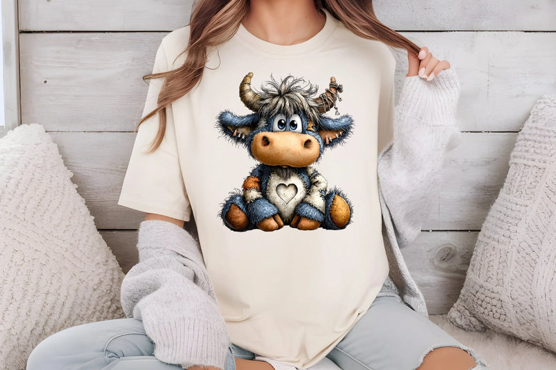 Patchwork Highland Cow Clipart Bundle - CraftNest - Digital Crafting and Art