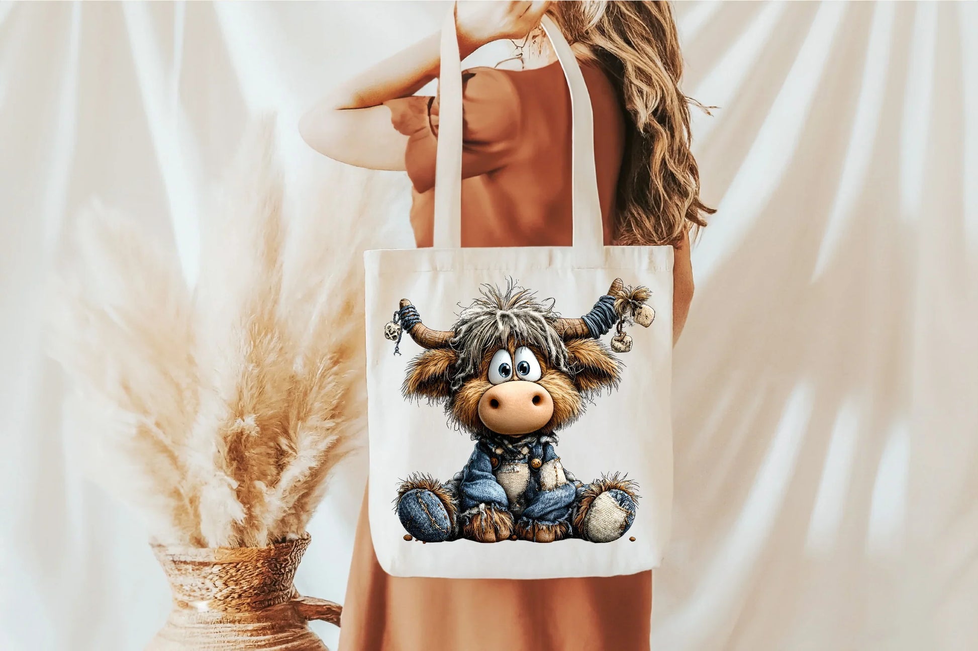 Patchwork Highland Cow Clipart Bundle - CraftNest - Digital Crafting and Art