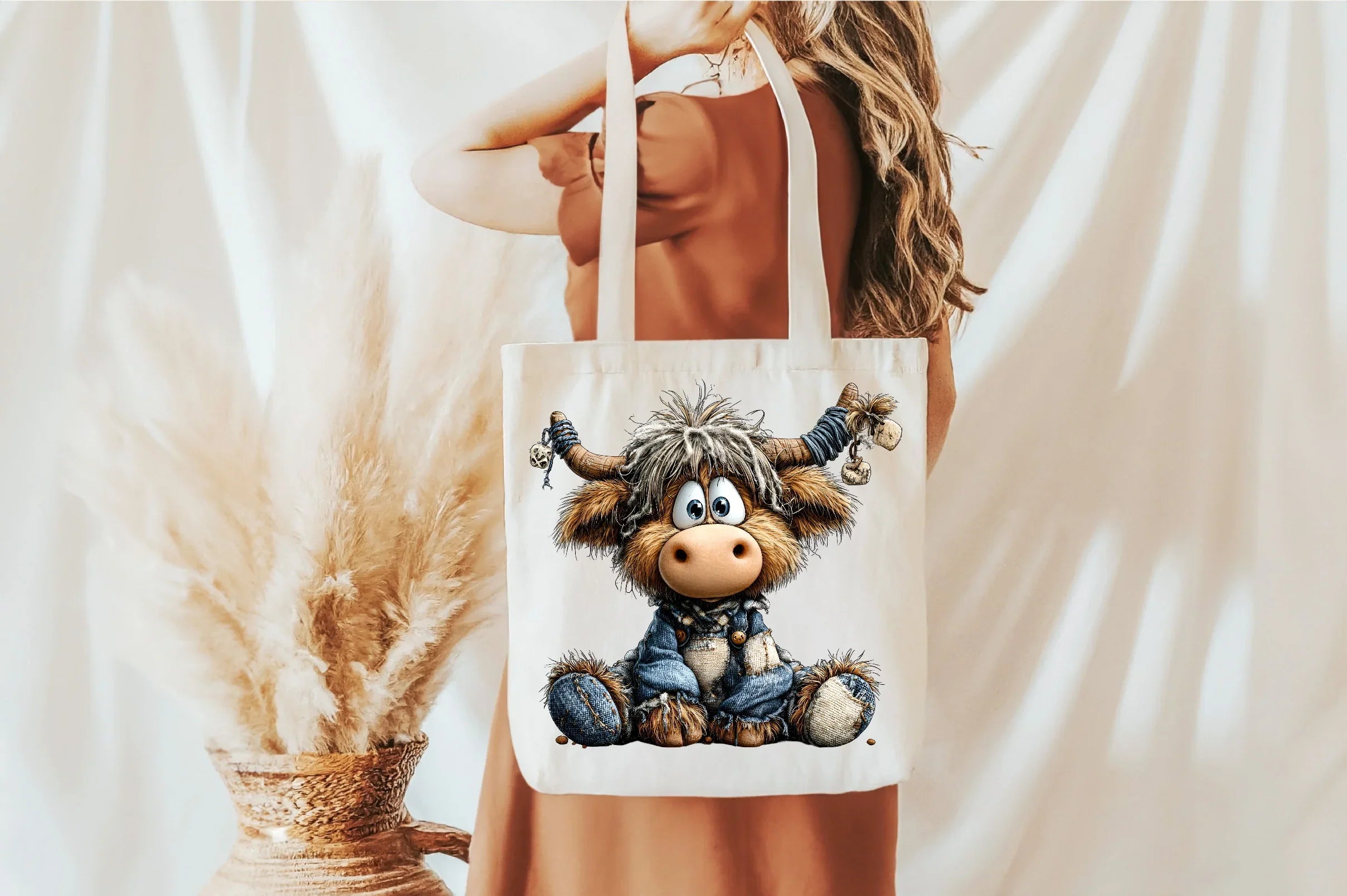 Patchwork Highland Cow Clipart Bundle - CraftNest - Digital Crafting and Art