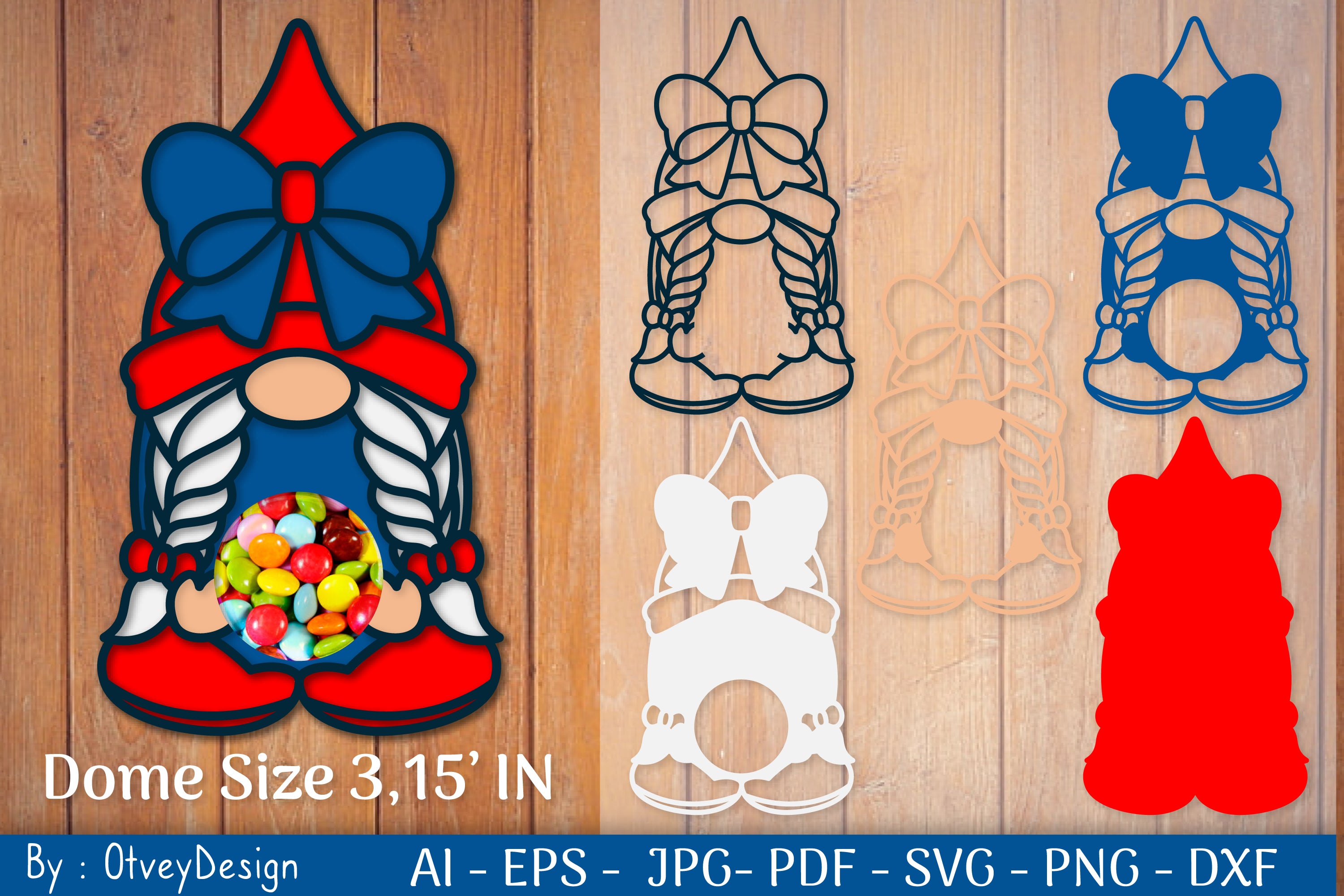 Patriotic 4th Of July Dome Layered SVG Bundle - CraftNest - Digital Crafting and Art