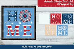 Patriotic USA 3D Layered Shadow Box SVG Bundle - CraftNest - Digital Crafting and Art