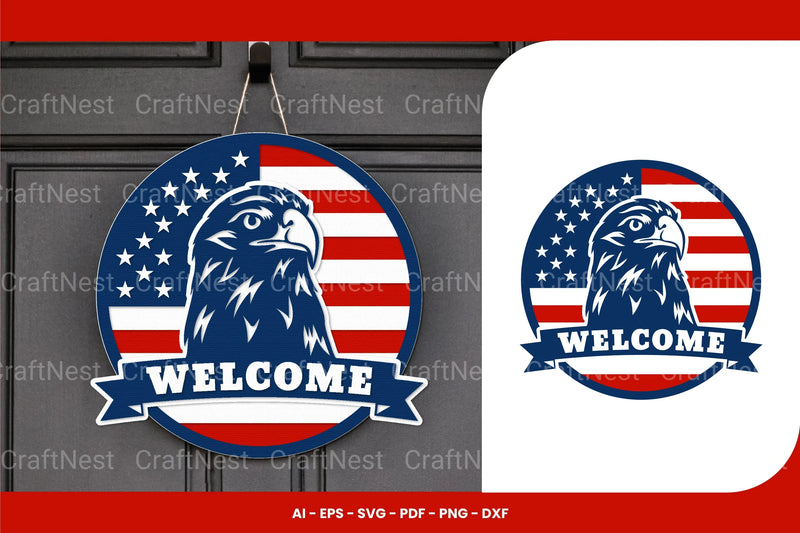 Patriotic Sign Laser Cut SVG Bundle - CraftNest - Digital Crafting and Art