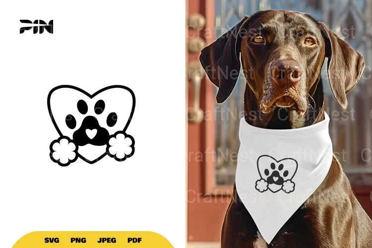 Paw Heart SVG Bundle - CraftNest - Digital Crafting and Art