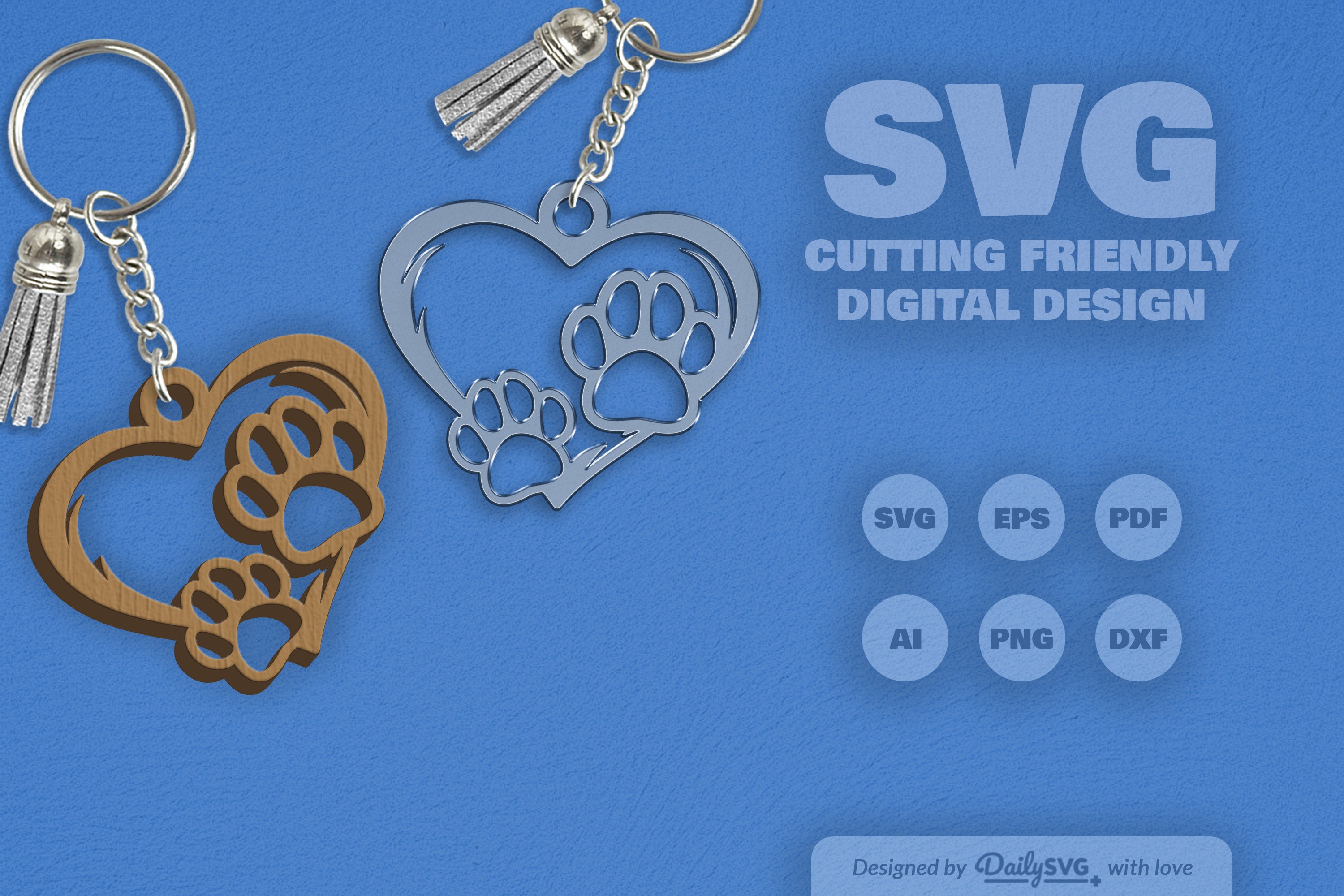 Paw SVG Bundle for Crafting 4