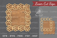 Paw Laser Cut Sign Clipart Bundle - CraftNest - Digital Crafting and Art