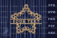 Paw Star Lasercut Split Monogram Clipart Bundle - CraftNest - Digital Crafting and Art