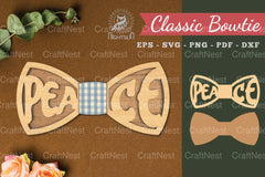 Peace Laser Cut Bowtie Clipart Bundle - CraftNest - Digital Crafting and Art