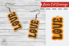Peace Love Laser Cut Earrings Design Bundle - CraftNest - Digital Crafting and Art