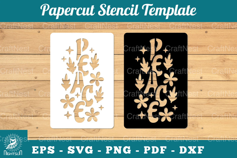 Peace Papercut Stencil Clipart Bundle - CraftNest - Digital Crafting and Art