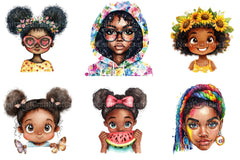 Peeking Black Girls Clipart - CraftNest - Digital Crafting and Art