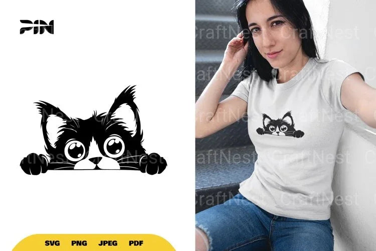Peeking Cat Halloween SVG Bundle - CraftNest - Digital Crafting and Art
