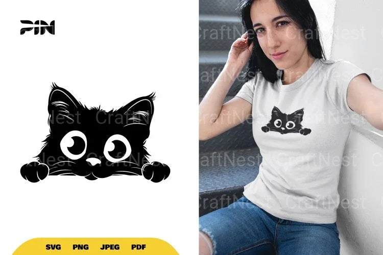 Peeking Cat Halloween SVG Bundle - CraftNest - Digital Crafting and Art
