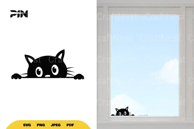 Peeking Cat SVG Bundle - CraftNest - Digital Crafting and Art