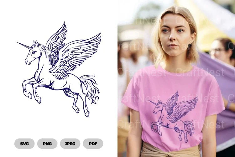 Pegasus and Mythical Creature Clipart Bundle - CraftNest - Digital Crafting and Art
