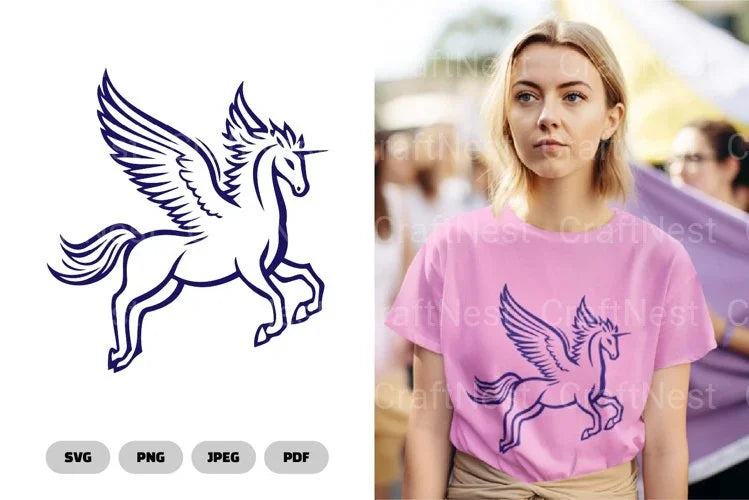 Pegasus and Mythical Creature Clipart Bundle - CraftNest - Digital Crafting and Art