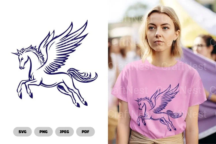 Pegasus and Mythical Creature Clipart Bundle - CraftNest - Digital Crafting and Art