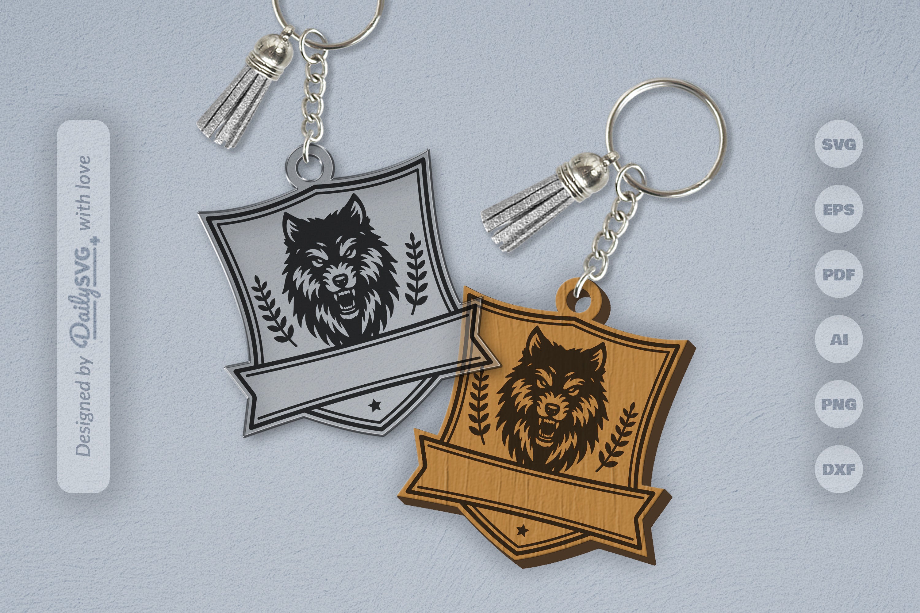 Personalized Wild Animal Keychain SVG Bundle 11