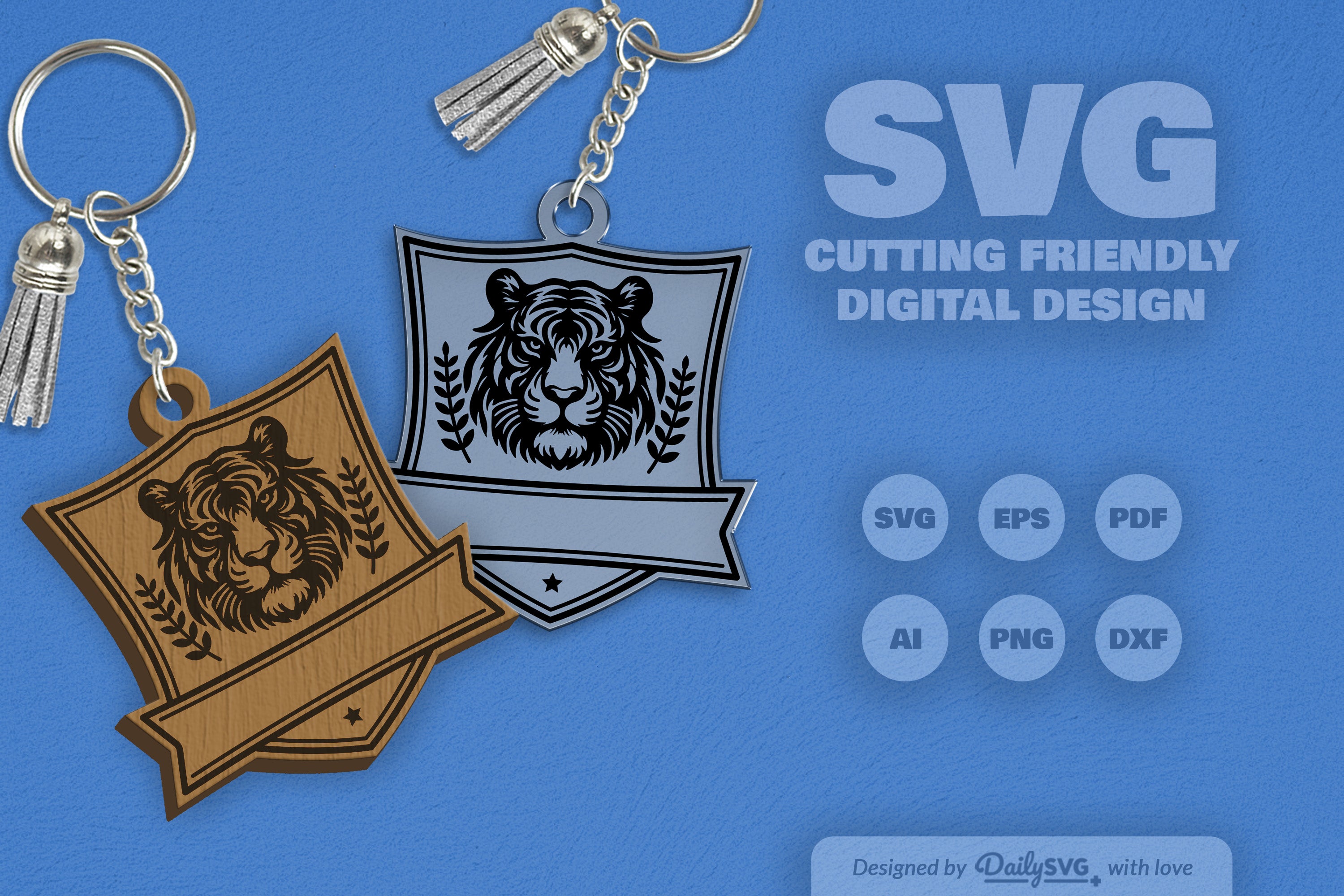 Personalized Wild Animal Keychain SVG Bundle 6