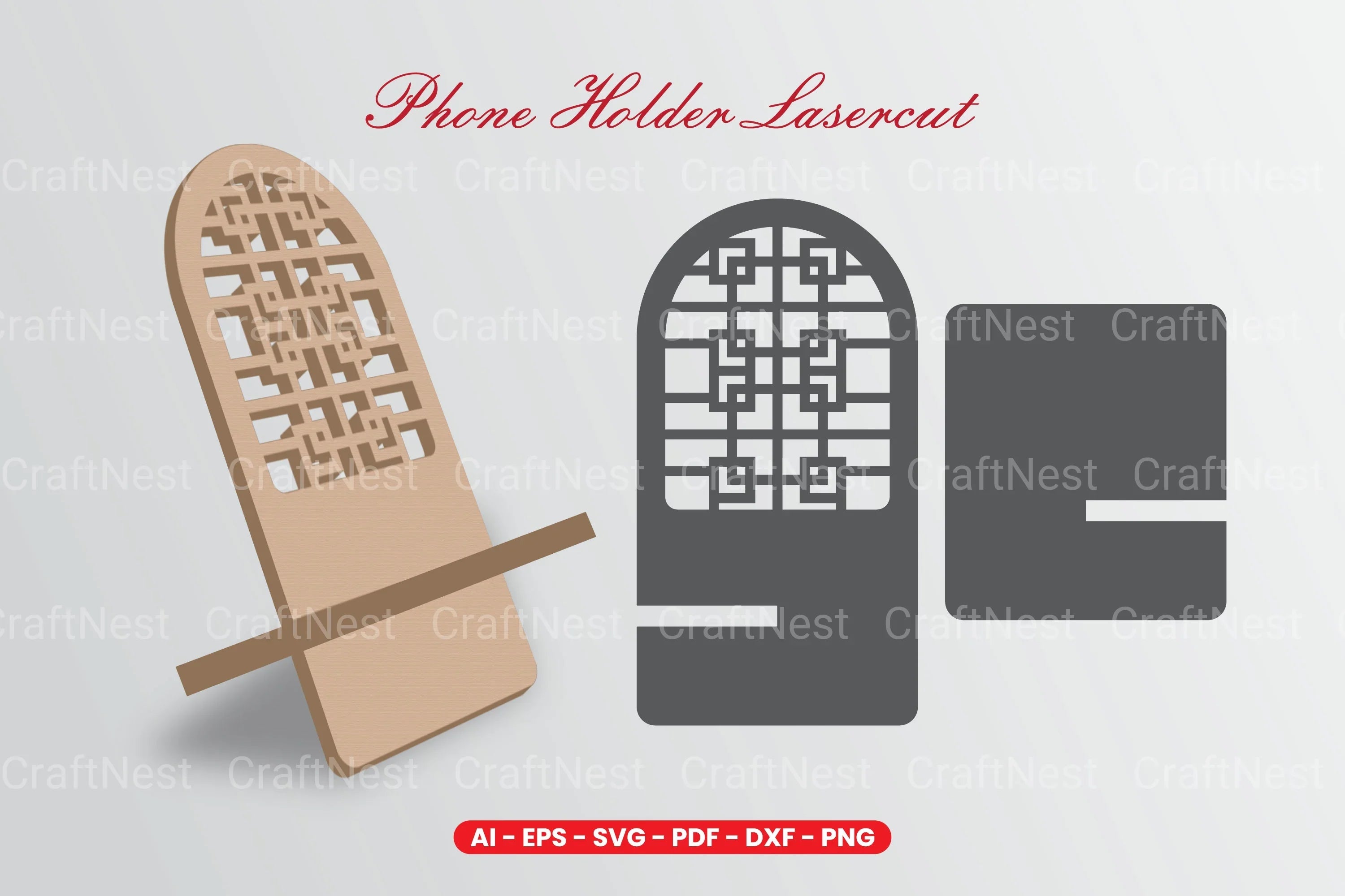 Phone Holder Lasercut SVG Bundle