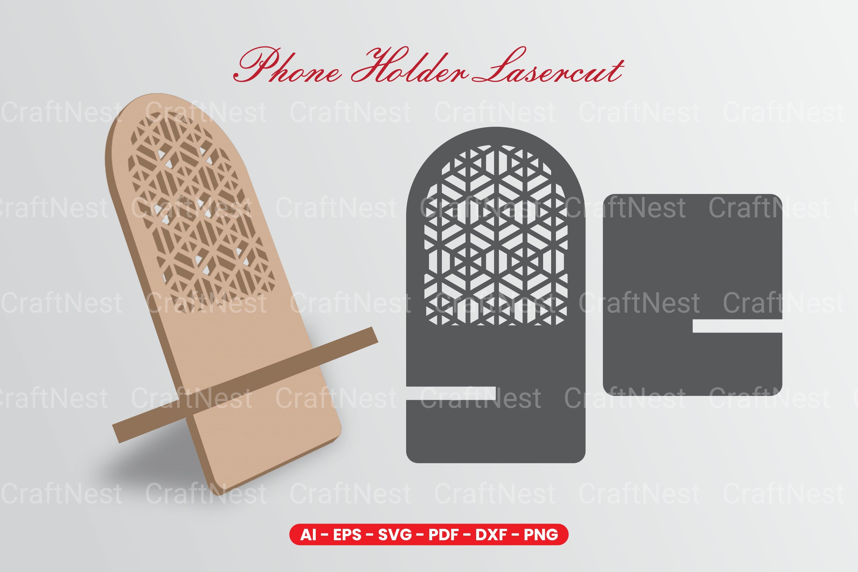 Phone Holder Lasercut SVG Bundle