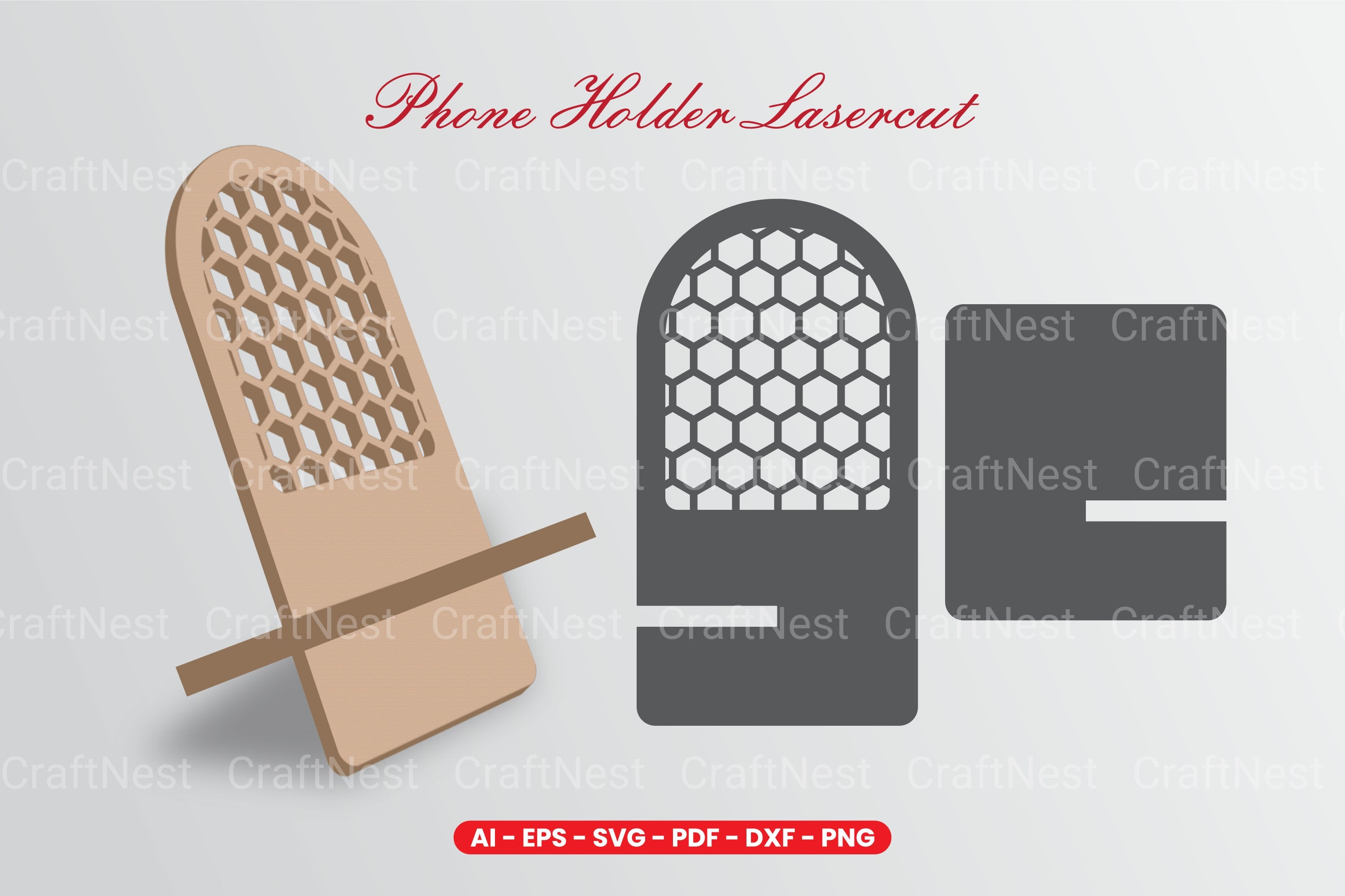Phone Holder Lasercut SVG Bundle