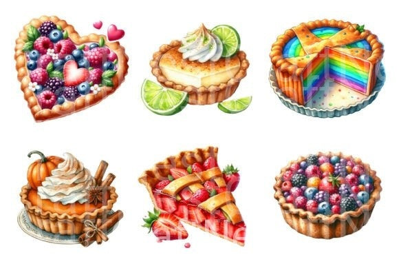 Pie Clipart Bundle Collection - CraftNest - Digital Crafting and Art