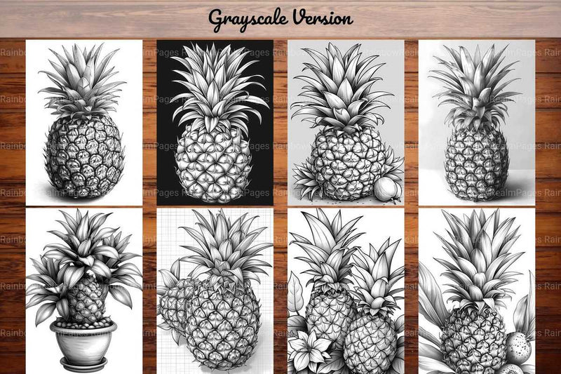 Pineapple Coloring Books - CraftNest - Digital Crafting and Art