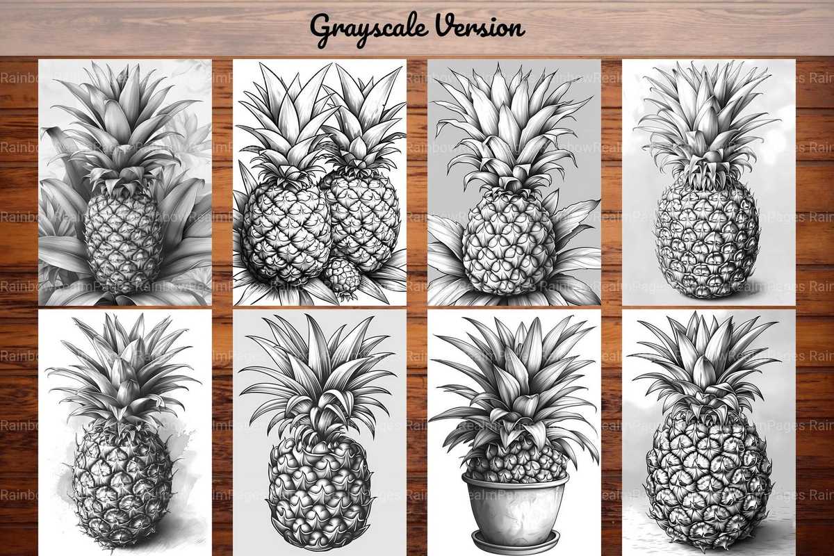 Pineapple Coloring Books - CraftNest - Digital Crafting and Art