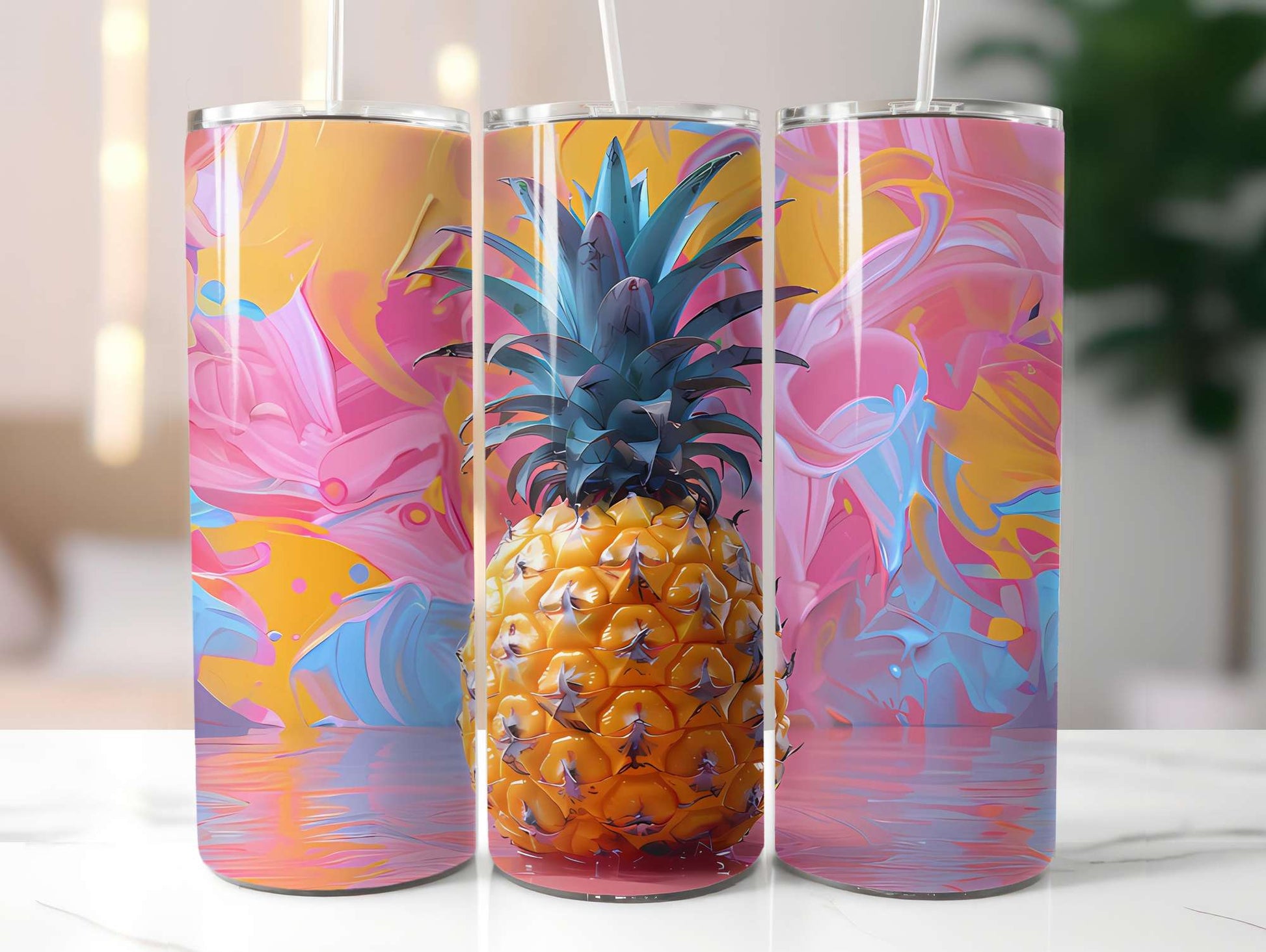 Pineapple 3 Tumbler Wrap - CraftNest - Digital Crafting and Art