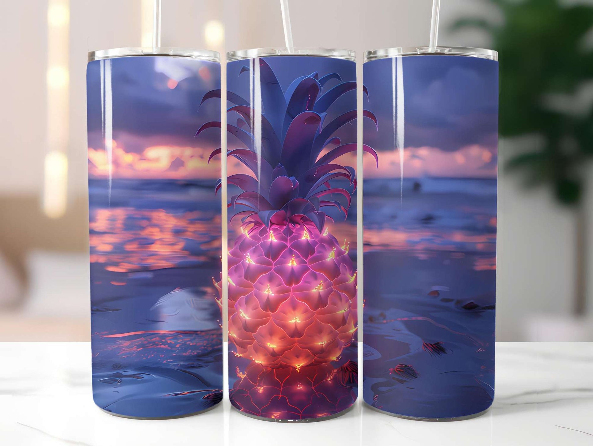 Pineapple 3 Tumbler Wrap - CraftNest - Digital Crafting and Art