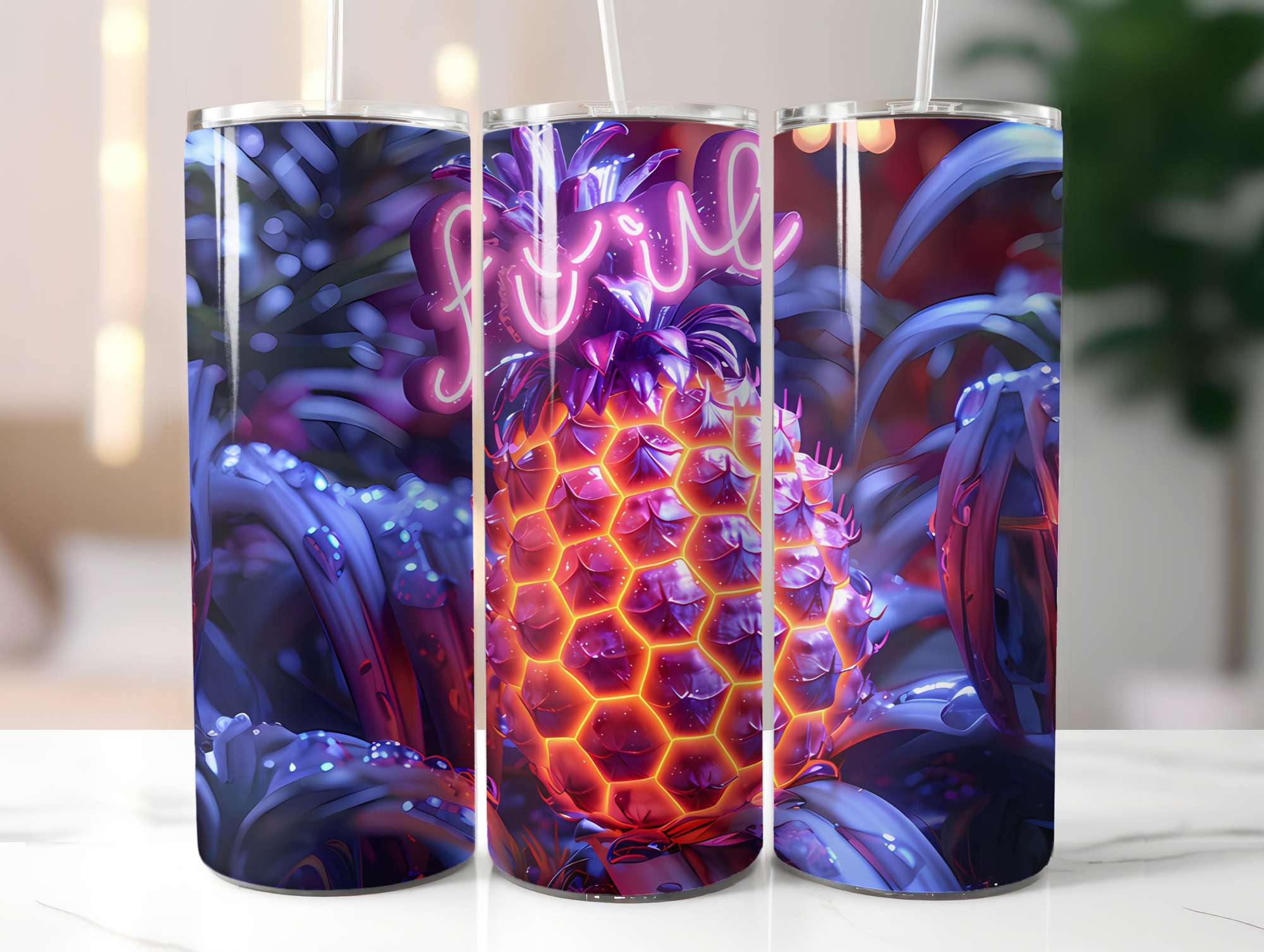 Pineapple 2 Tumbler Wrap - CraftNest - Digital Crafting and Art