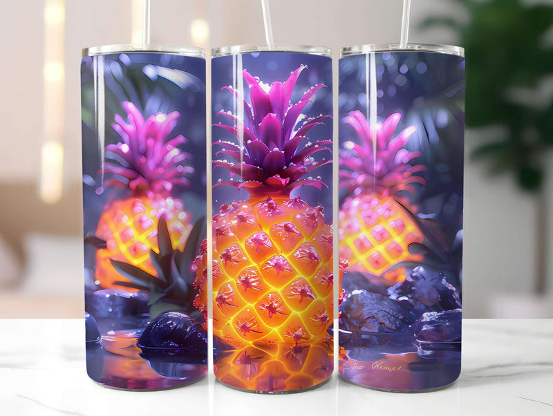 Pineapple 3 Tumbler Wrap - CraftNest - Digital Crafting and Art