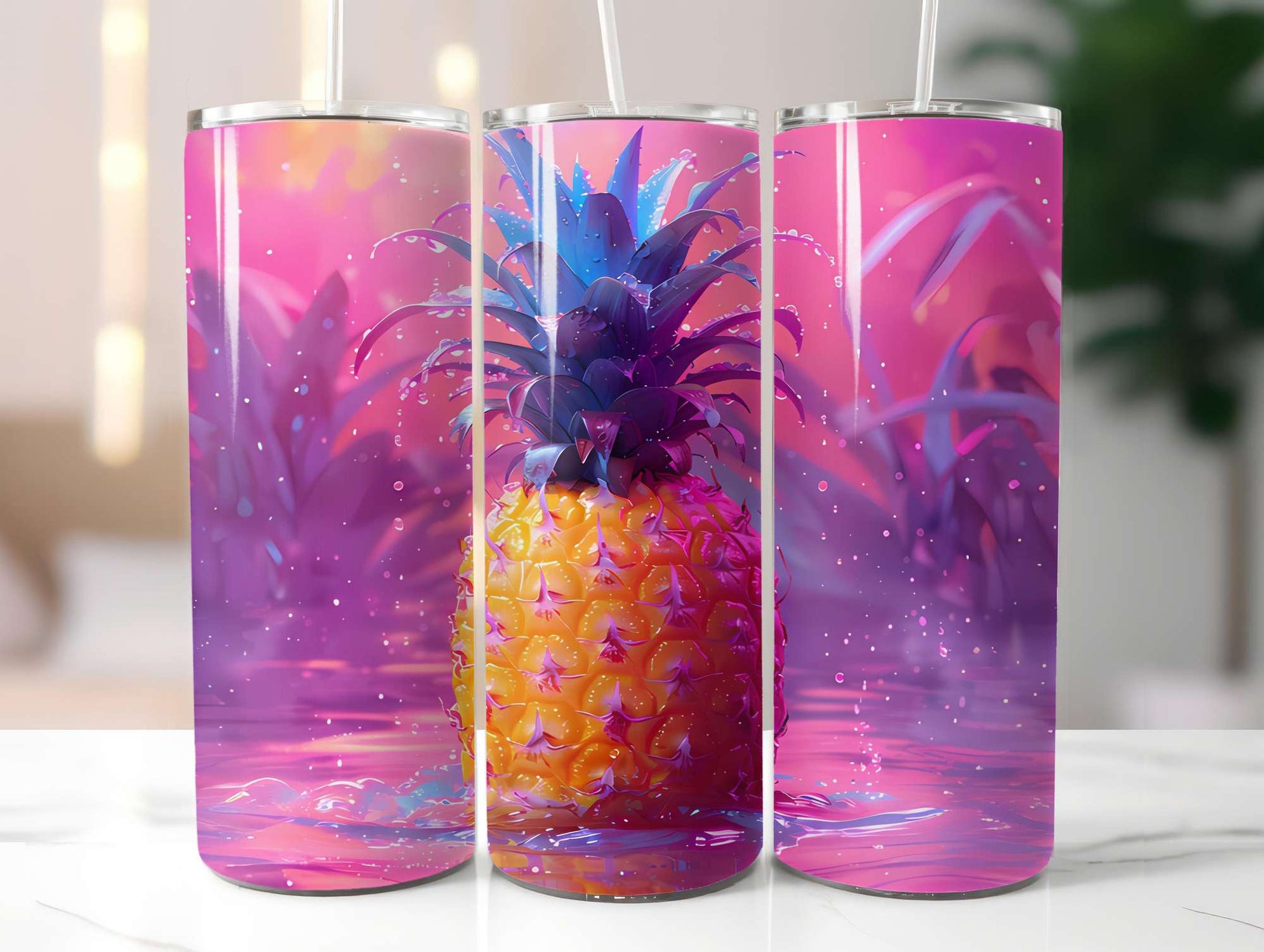 Pineapple 3 Tumbler Wrap - CraftNest - Digital Crafting and Art