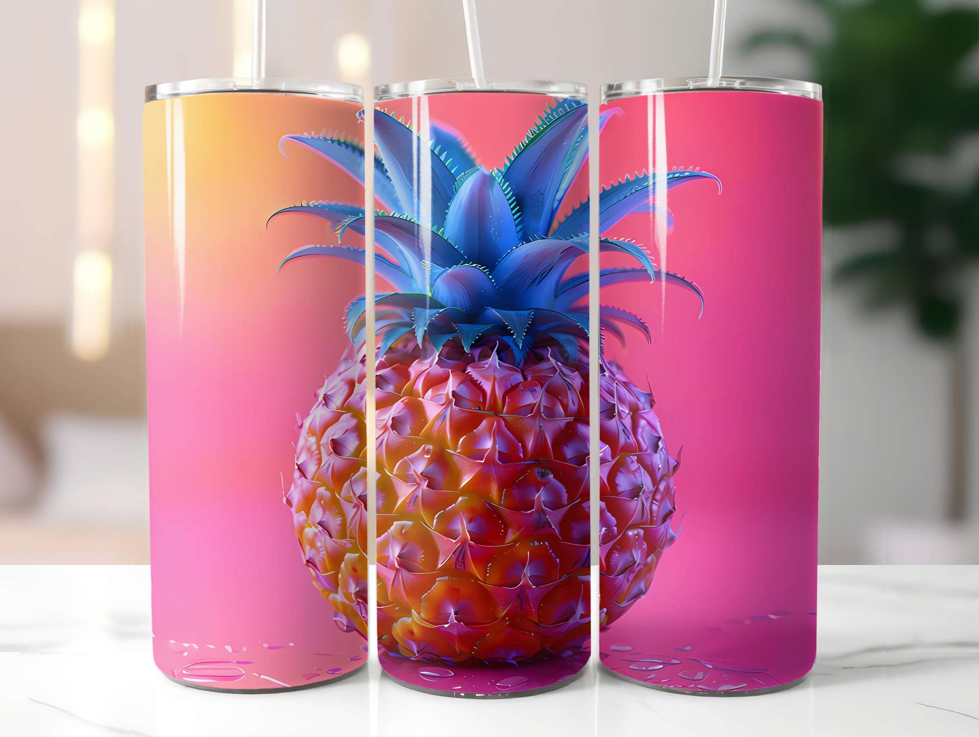 Pineapple 3 Tumbler Wrap - CraftNest - Digital Crafting and Art