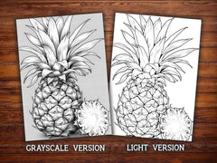 Pineapple Coloring Books - CraftNest - Digital Crafting and Art