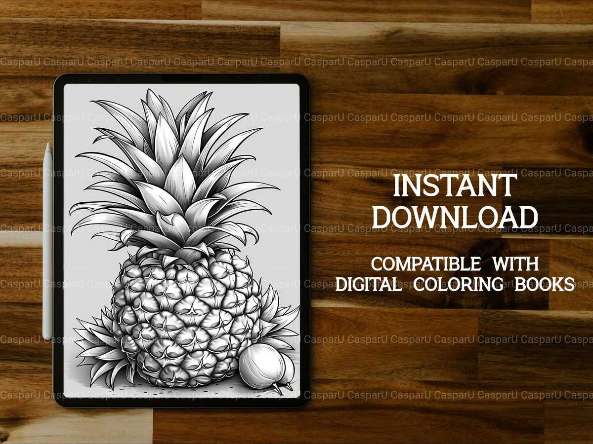 Pineapple Coloring Books - CraftNest - Digital Crafting and Art