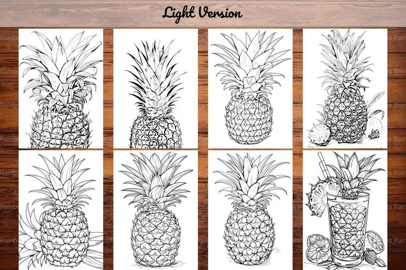 Pineapple Coloring Books - CraftNest - Digital Crafting and Art