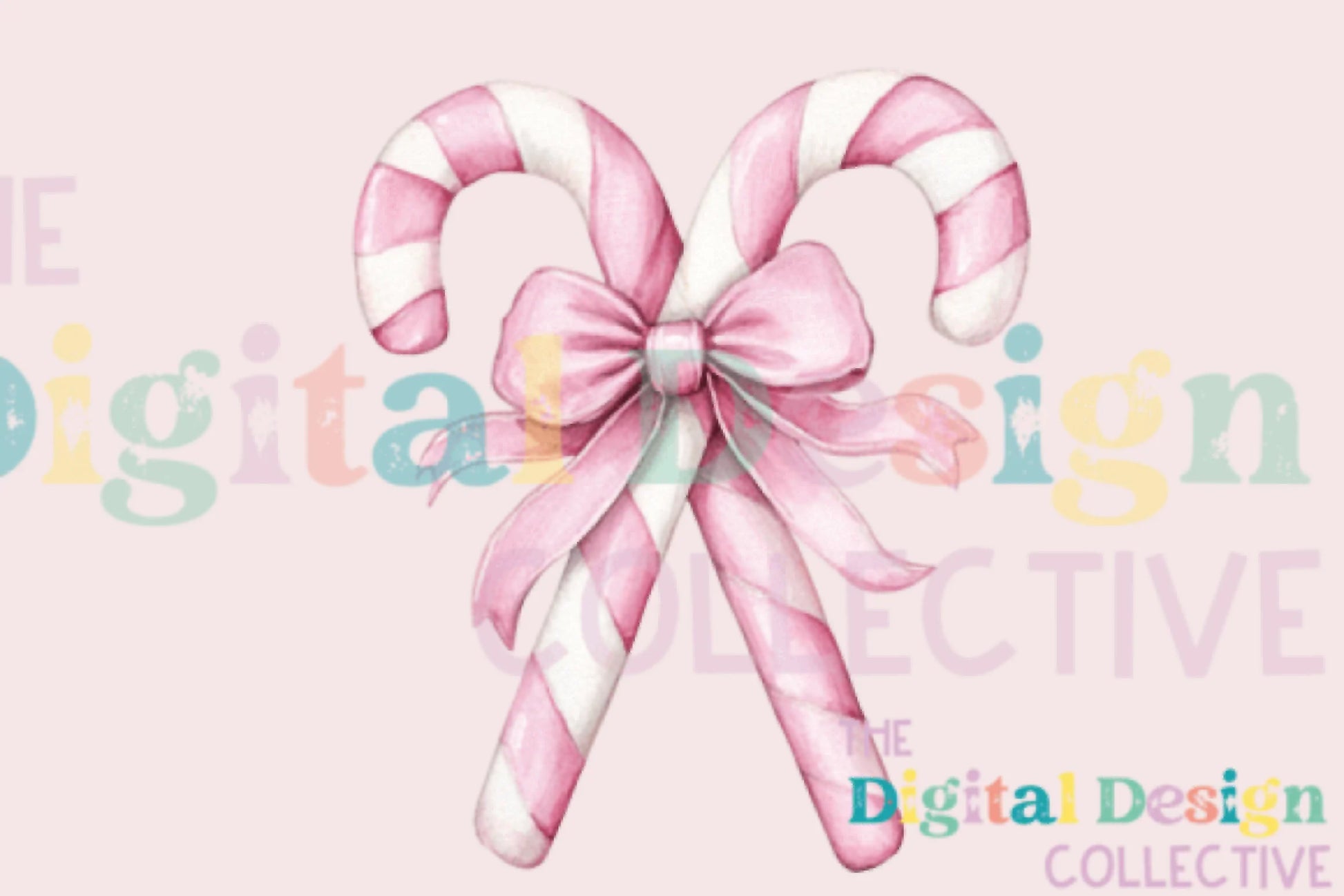 Pink Candy Cane Coquette Bow Christmas Decor Clipart Bundle - CraftNest - Digital Crafting and Art