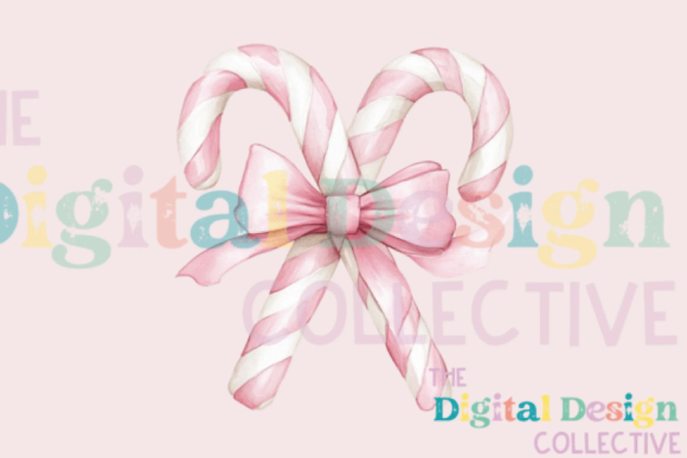 Pink Candy Cane Coquette Bow Christmas Decor Clipart Bundle - CraftNest - Digital Crafting and Art