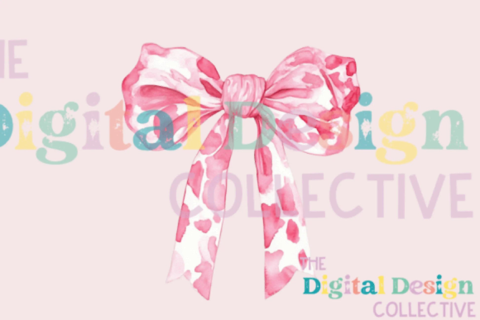 Pink Cow Print Coquette Bow Clipart Bundle - CraftNest - Digital Crafting and Art