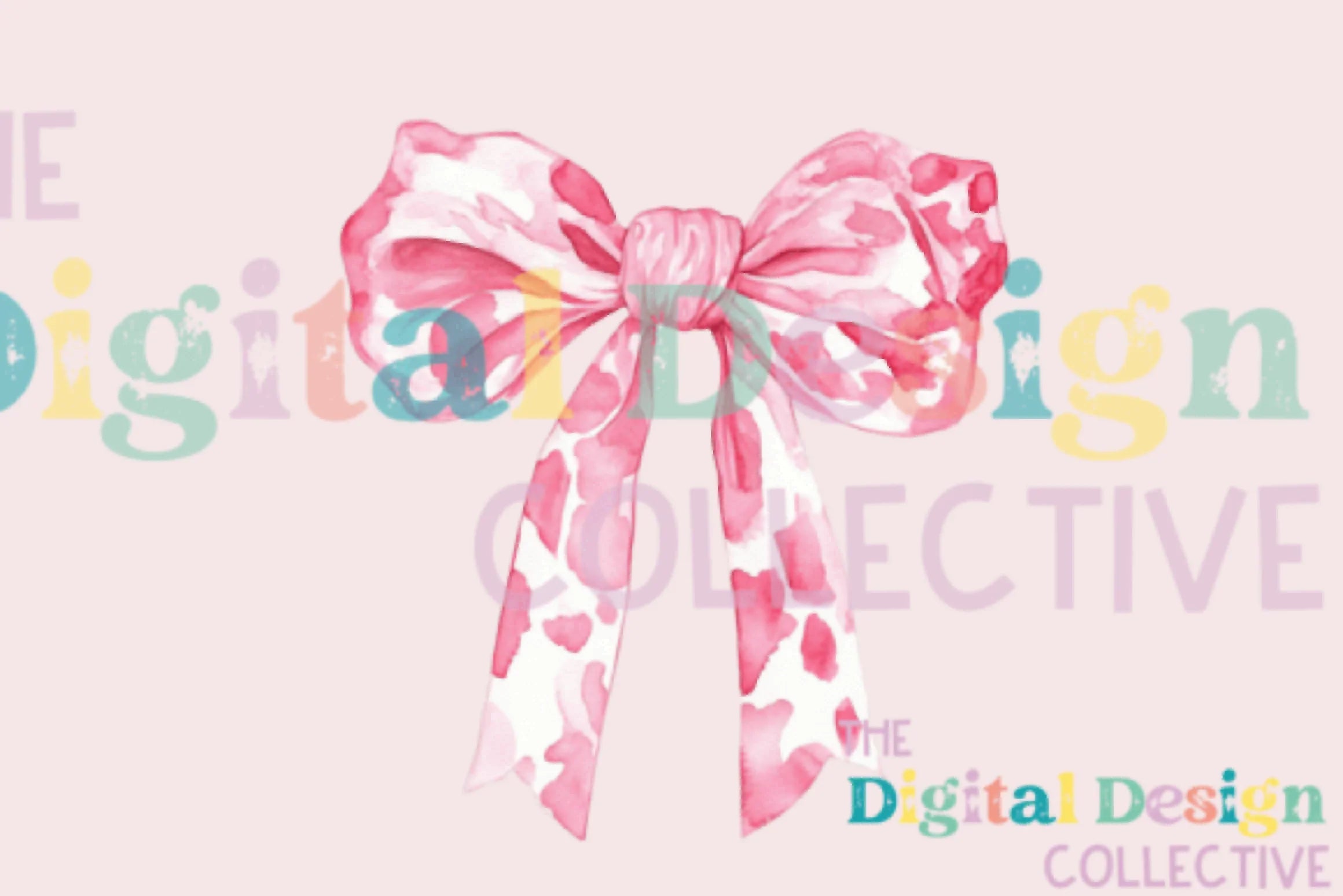 Pink Cow Print Coquette Bow Clipart Bundle - CraftNest - Digital Crafting and Art
