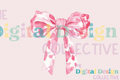 Pink Cow Print Coquette Bow Clipart Bundle - CraftNest - Digital Crafting and Art