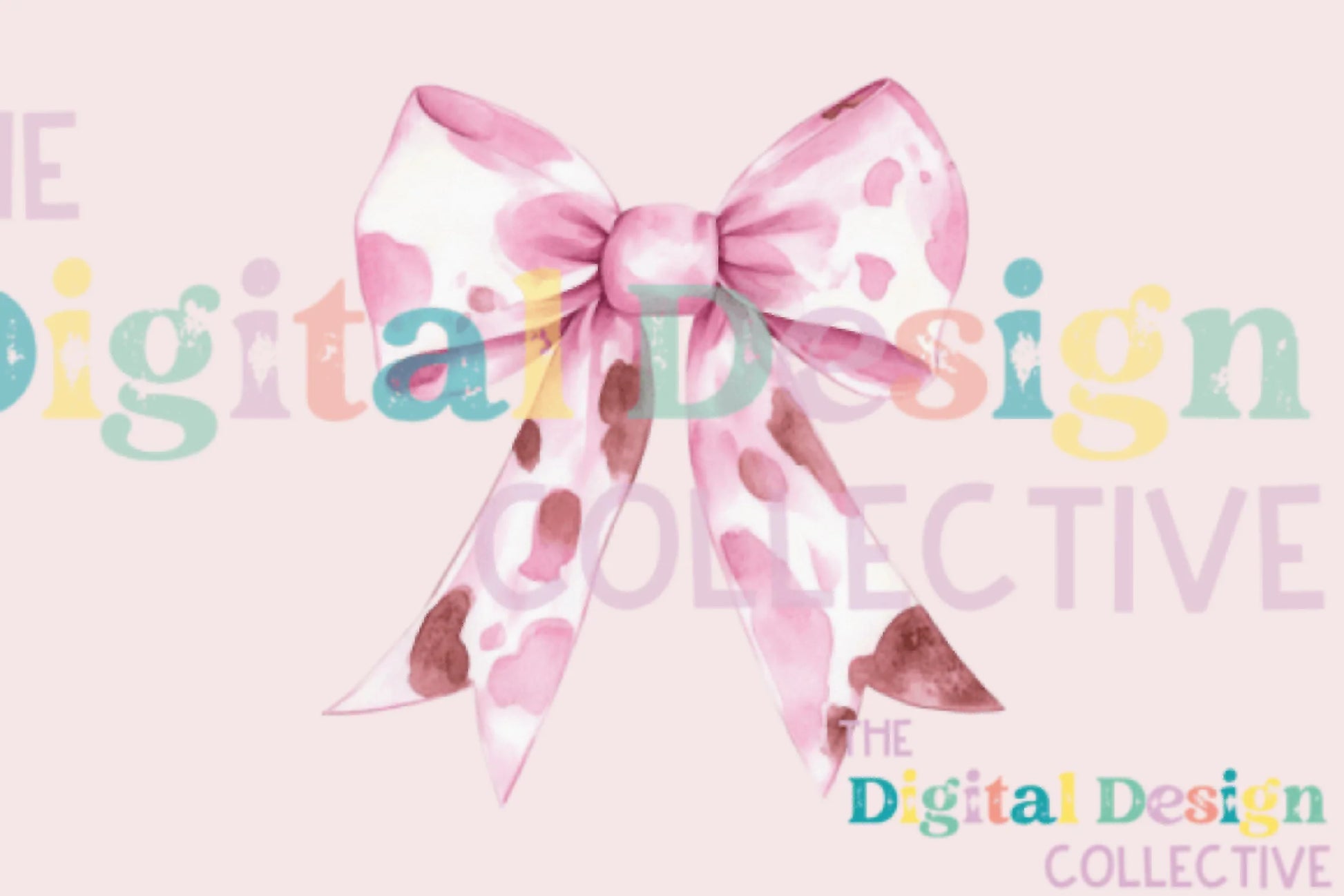 Pink Cow Print Coquette Bow Clipart Bundle - CraftNest - Digital Crafting and Art