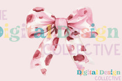 Pink Cow Print Coquette Bow Clipart Bundle - CraftNest - Digital Crafting and Art