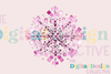 Pink Disco Snowflake Clipart Bundle