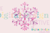 Pink Disco Snowflake Clipart Bundle