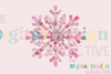 Pink Disco Snowflake Clipart Bundle