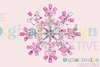 Pink Disco Snowflake Clipart Bundle