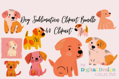 Pink Dog Clipart Bundle - CraftNest - Digital Crafting and Art